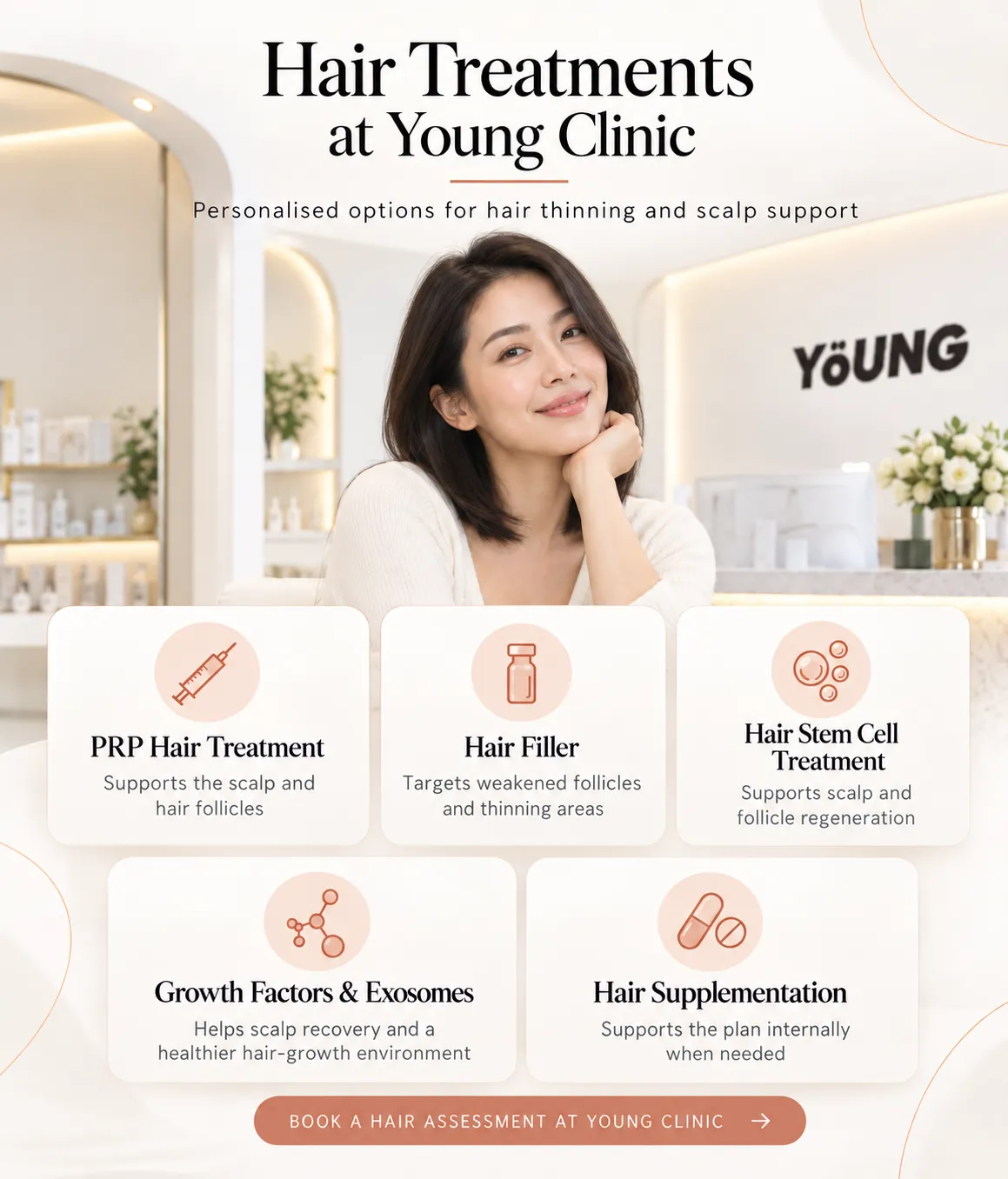 Young Clinic’s hair loss treatments for women